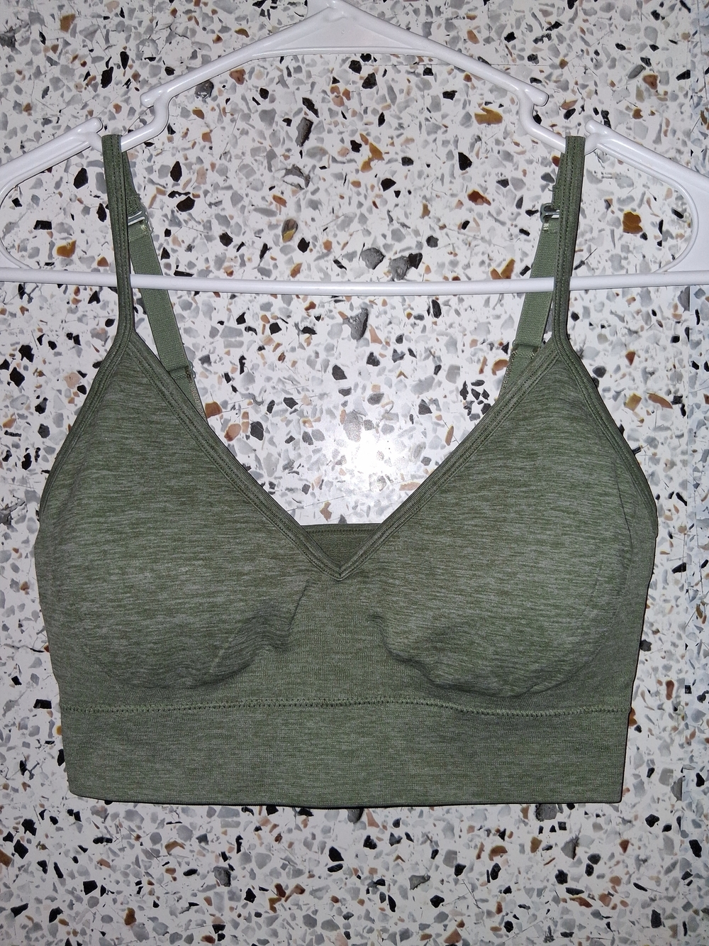 Secret Treasures Olive Green Light Support Sports Bralette